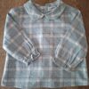 Micolino blouse lichtblauw ruit maat 68