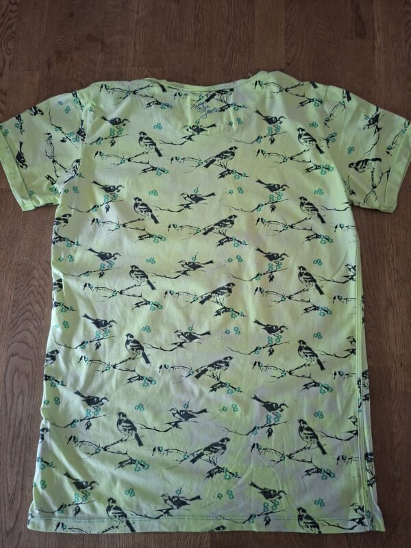 Indian Blue Jeans t-shirt lime groen vogelprint maat 176