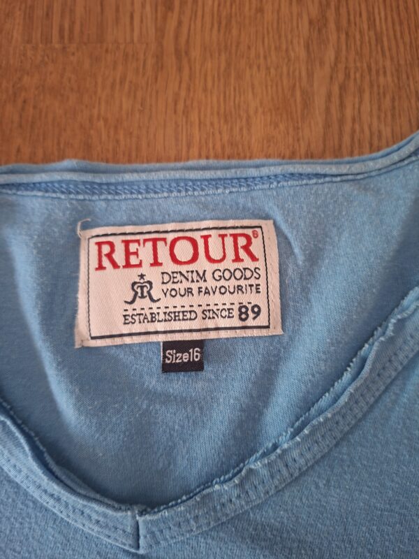 Retour Jeans t-shirt lichtblauw print maat 176
