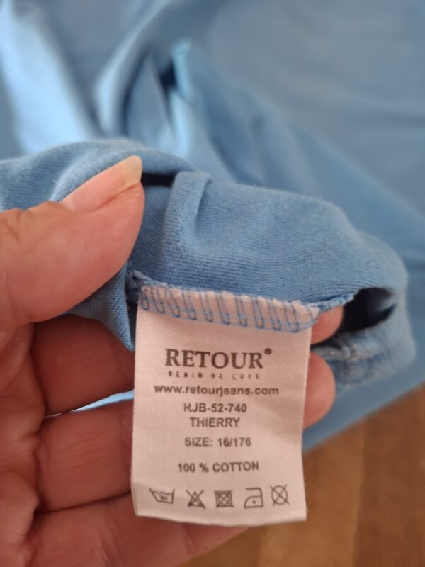 Retour Jeans t-shirt lichtblauw print maat 176