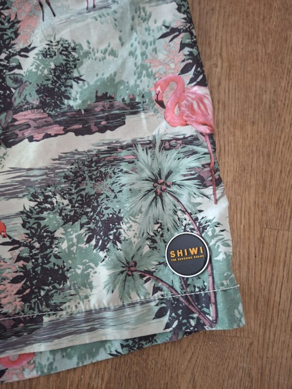 Shiwi zwemshort mintgroen flamingo print maat 164