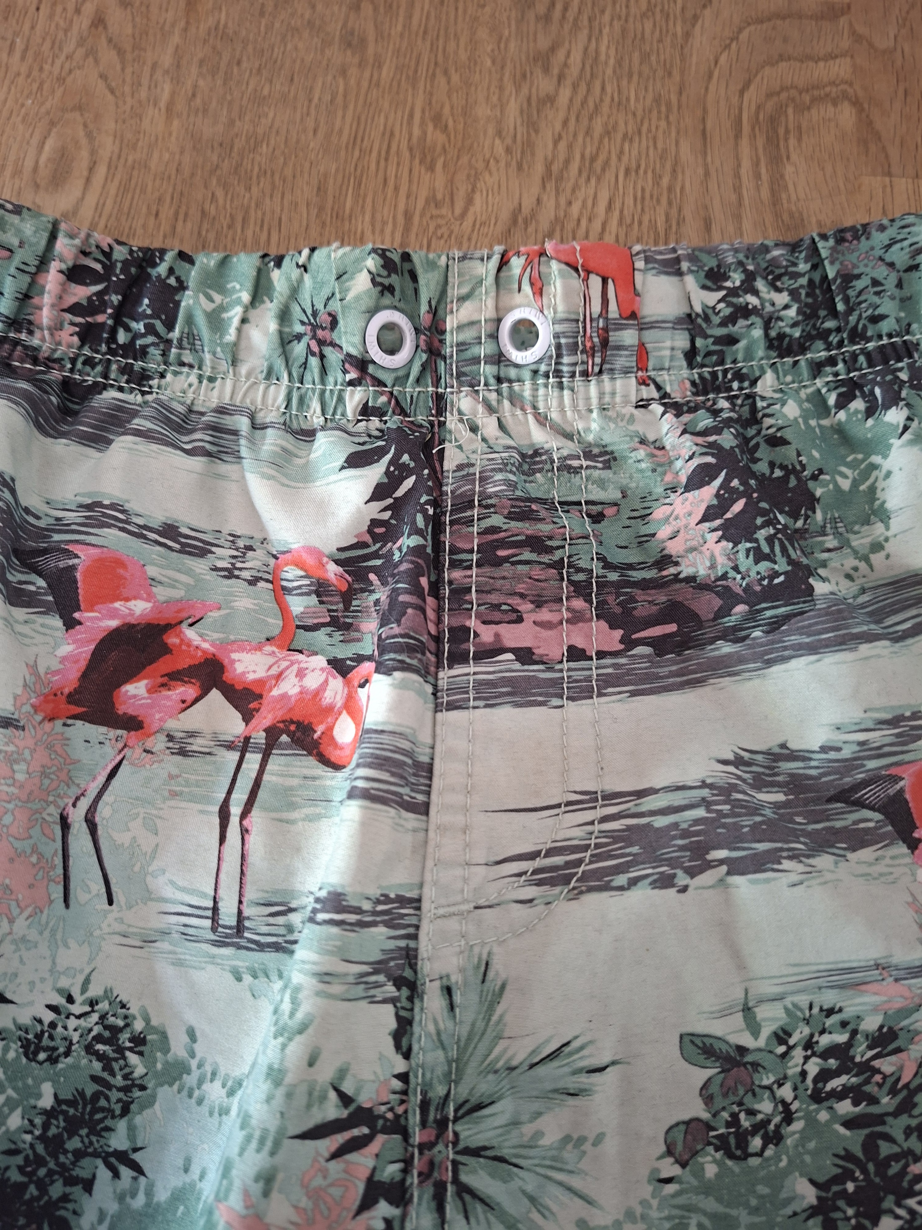 Shiwi zwemshort mintgroen flamingo print maat 164