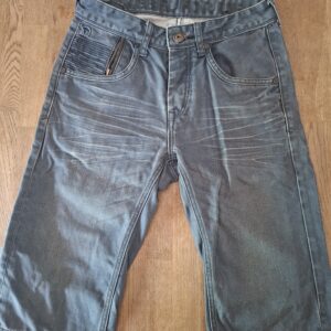 CoolCat jeans short grijs-blauw tapered fit maat W28