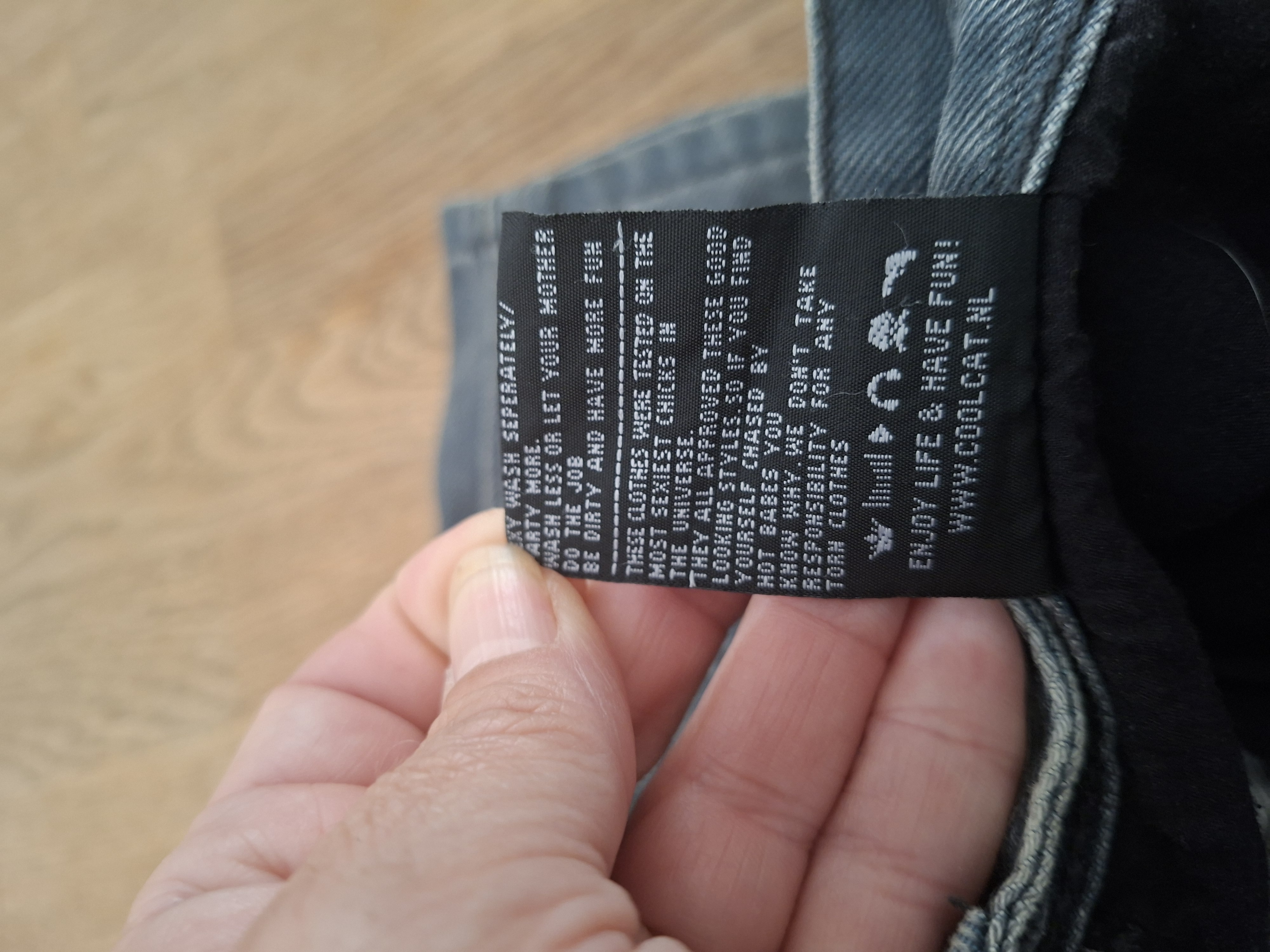 CoolCat jeans short grijs-blauw tapered fit maat W28
