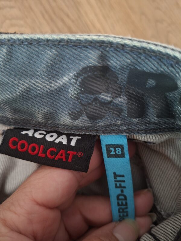 CoolCat jeans short grijs-blauw tapered fit maat W28