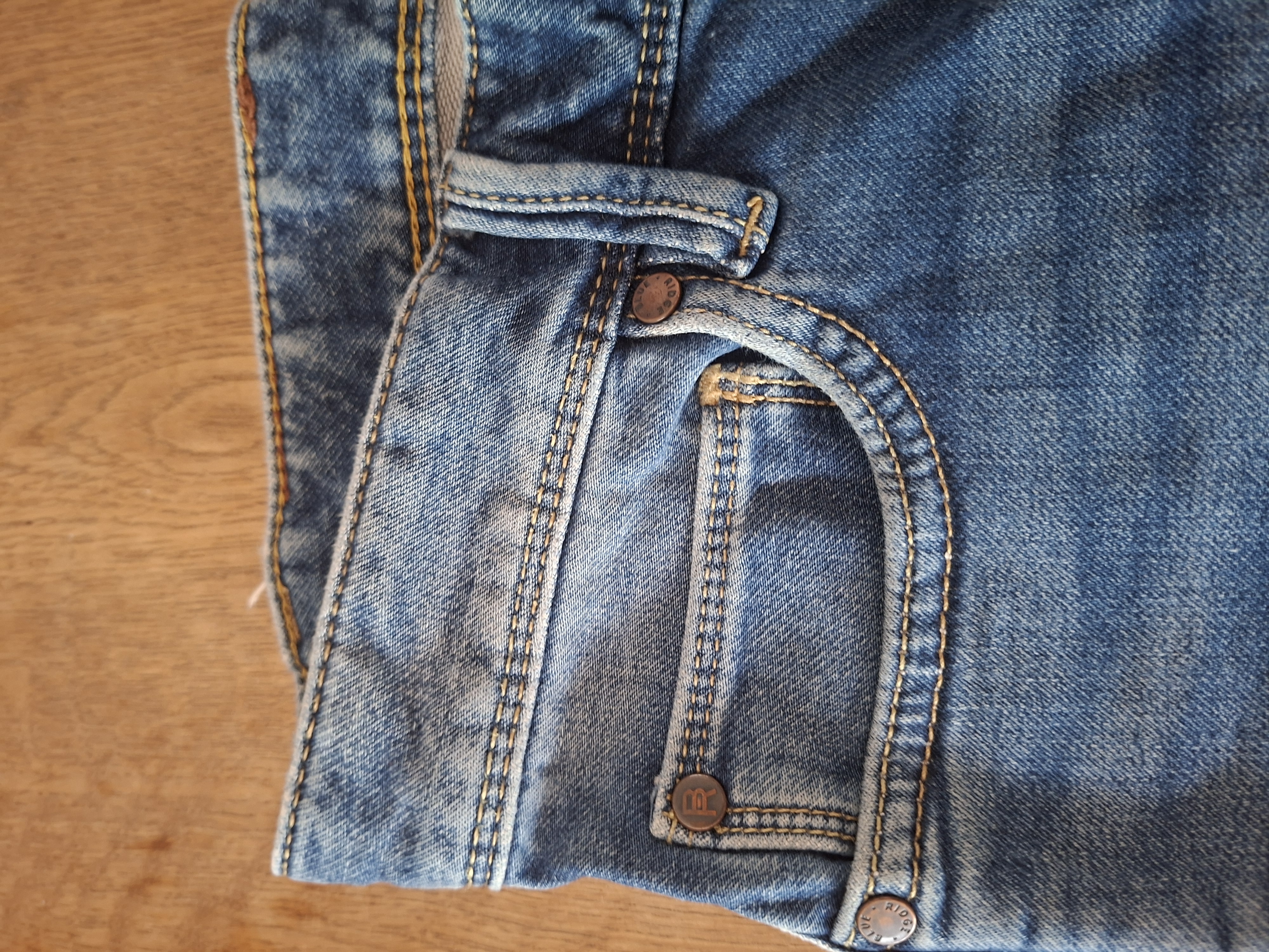 Blue Ridge Denim jeans short lichtblauw stonewashed