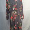 bpc bonprix collection midi-jurk zwart met bloemenprint