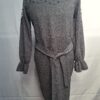 Musthaves by Elja midi-jurk zwart met kant en stippen