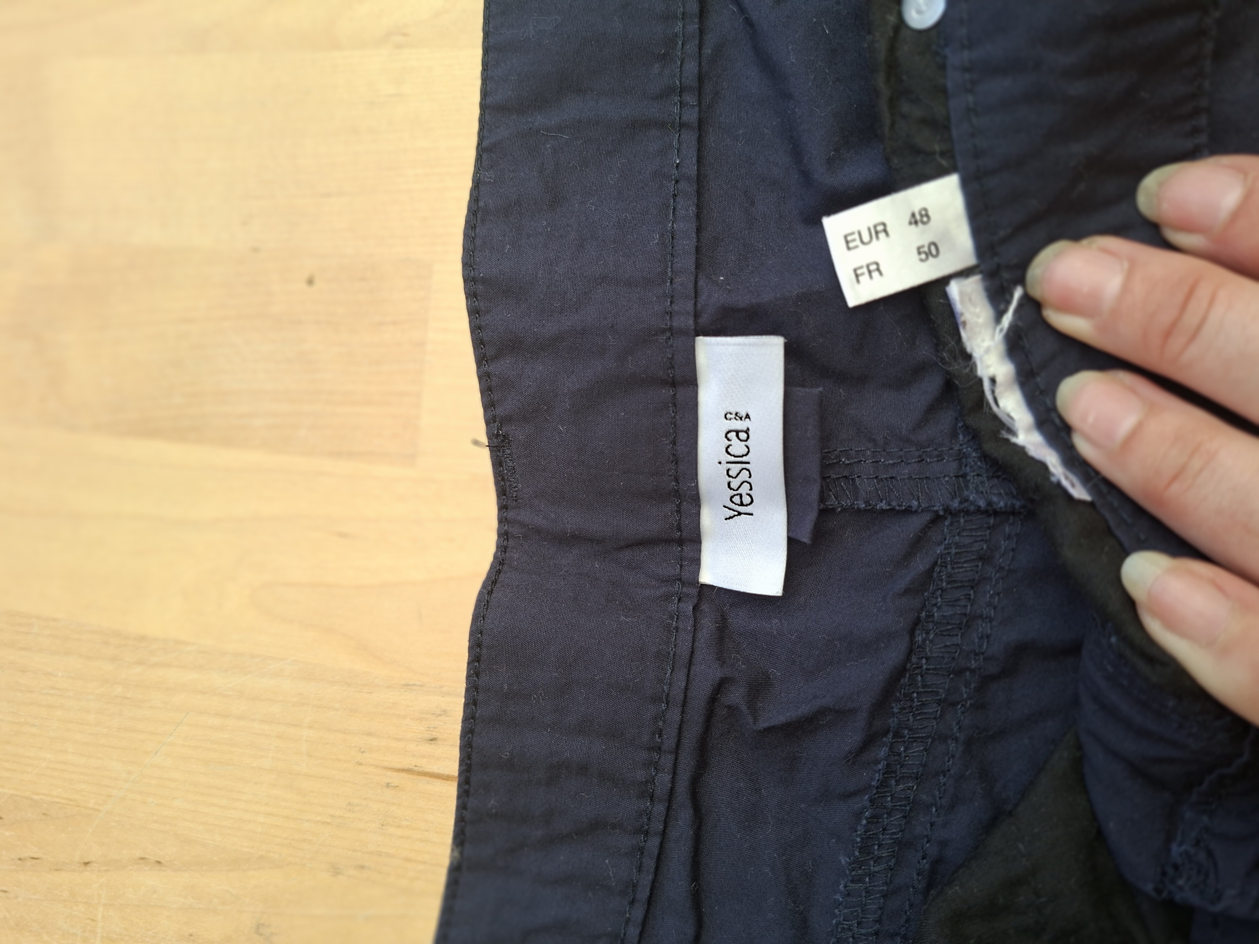 Yessica C&A driekwart broek donkerblauw
