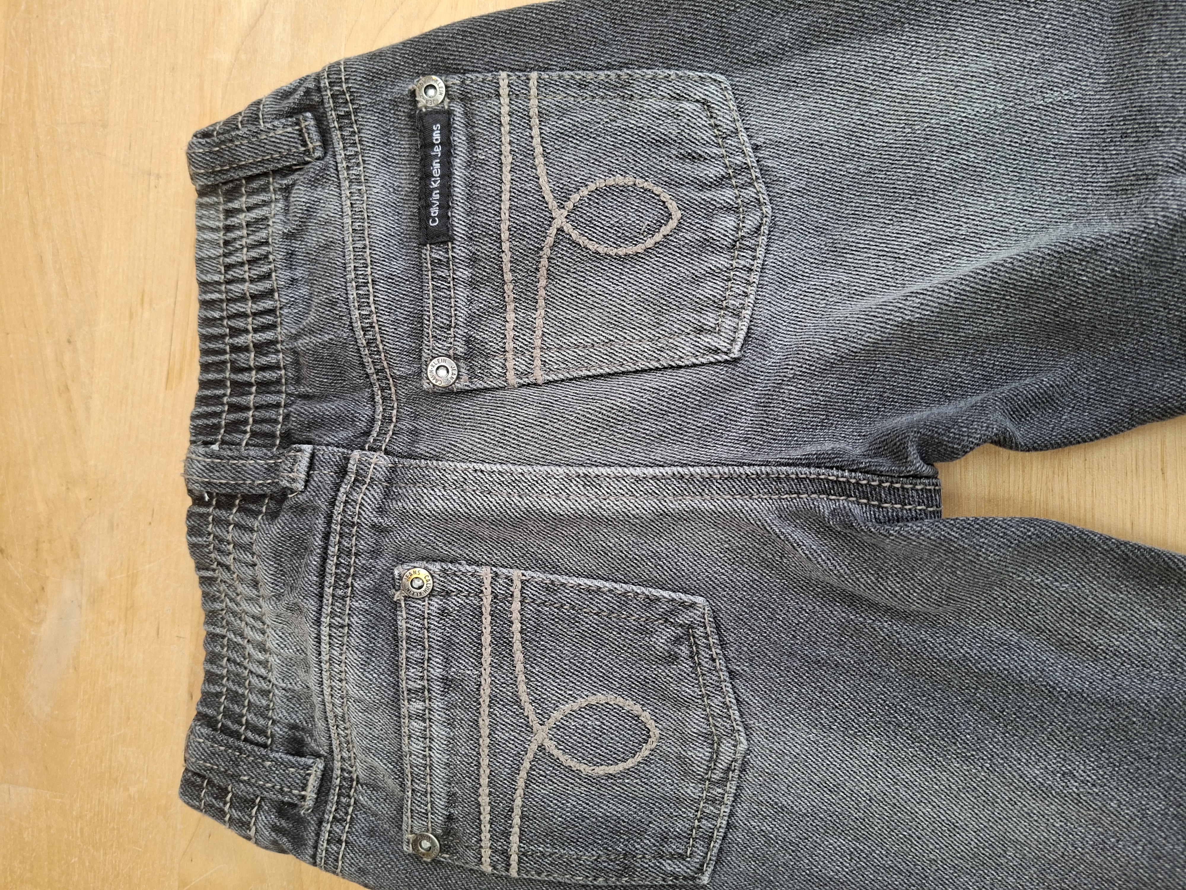 Calvin Klein Jeans kinder jeans grijs stonewashed