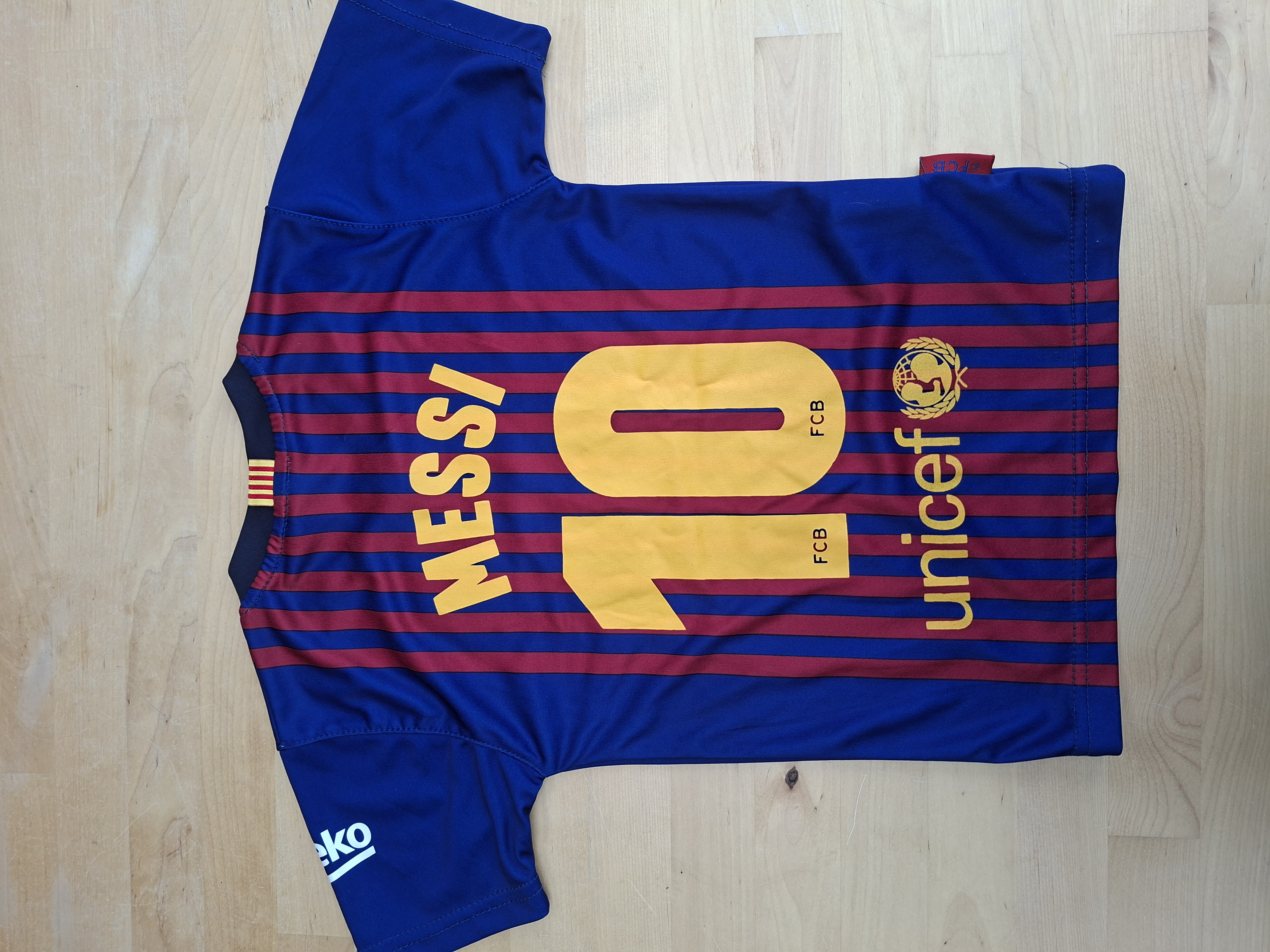FC Barcelona voetbalshirt Messi #10 blauw-rood