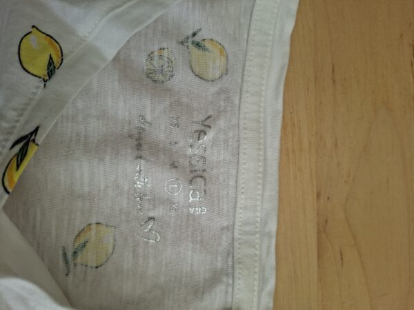 Yessica t-shirt wit citroenprint