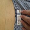 So Soire de Luxe top wit/navy gestreept kreeftenprint
