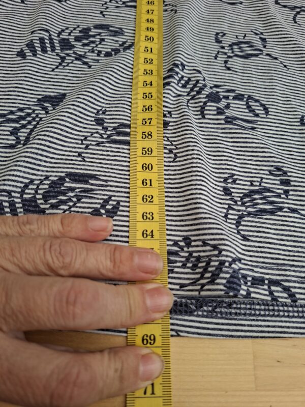 So Soire de Luxe top wit/navy gestreept kreeftenprint