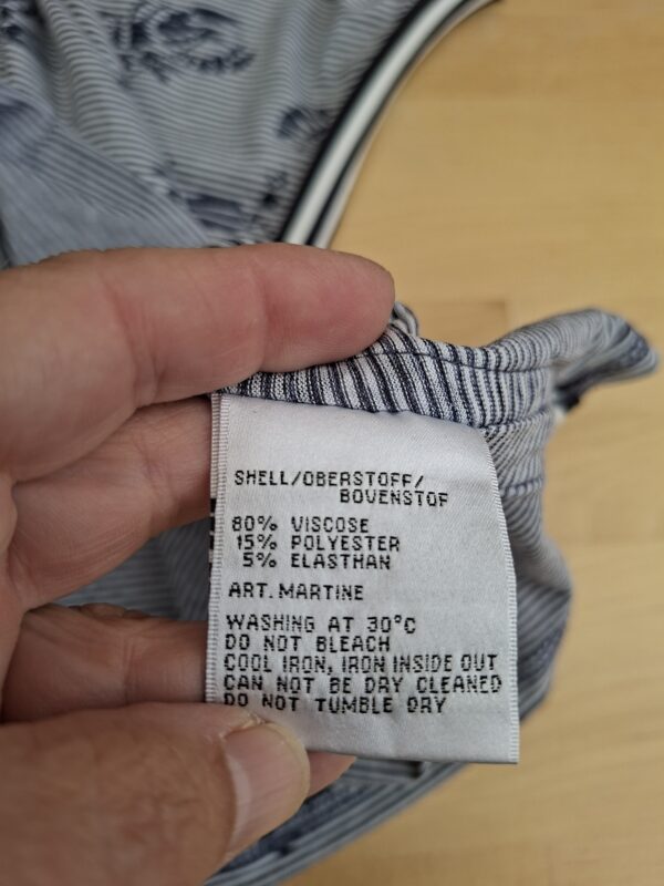 So Soire de Luxe top wit/navy gestreept kreeftenprint
