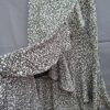 Loavies maxi rok zwart bloemenprint met volant