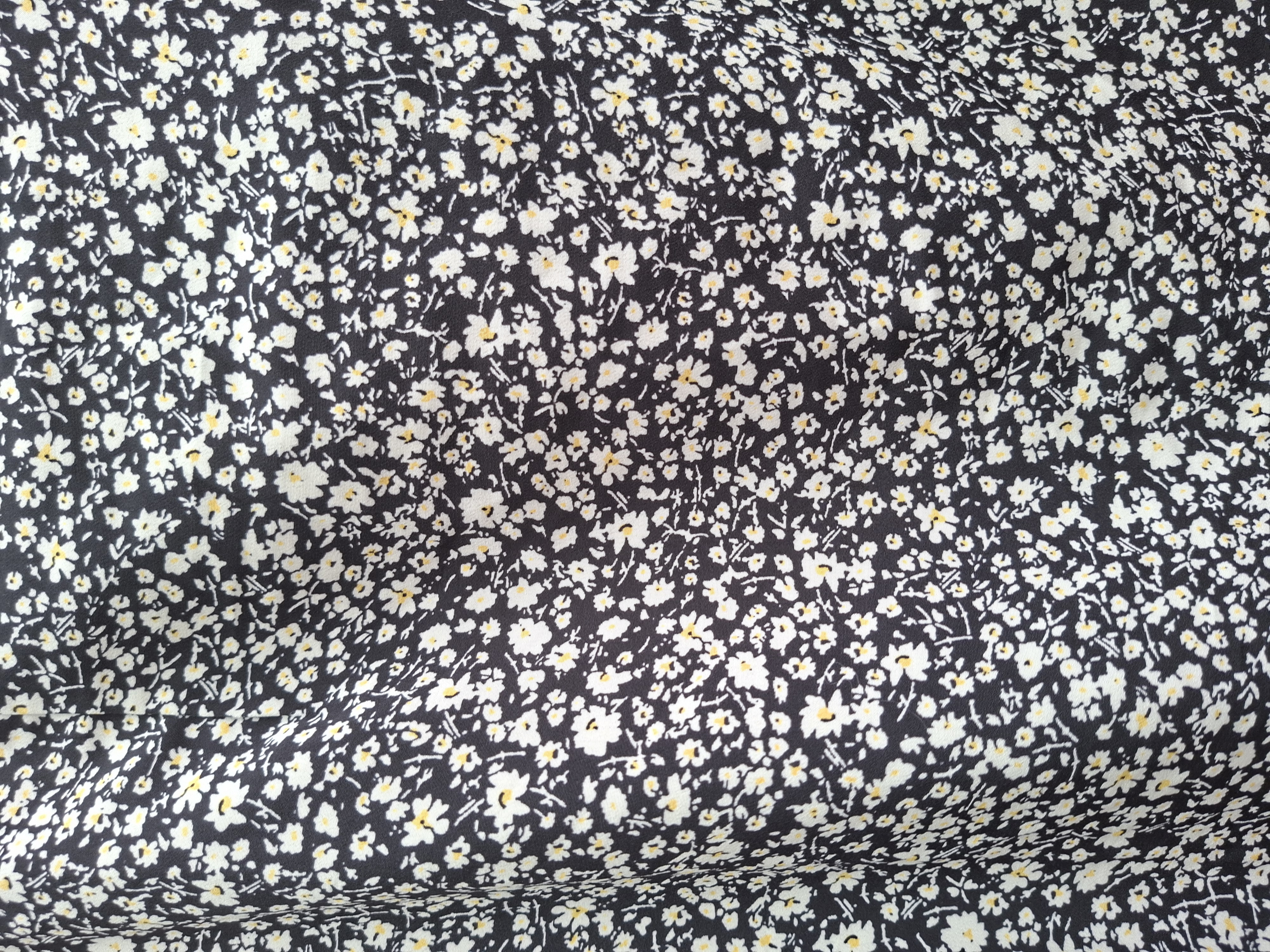 Loavies maxi rok zwart bloemenprint met volant