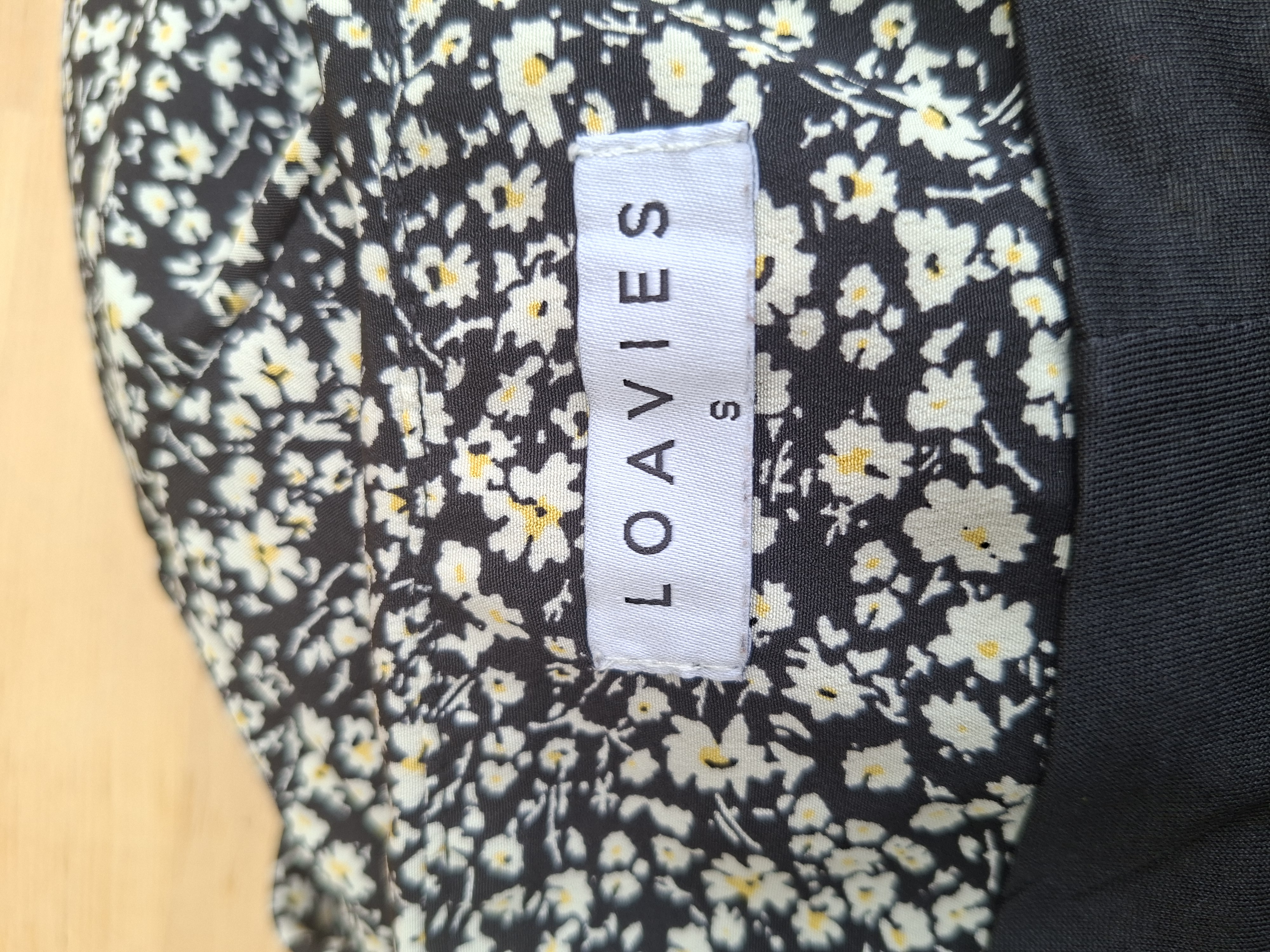 Loavies maxi rok zwart bloemenprint met volant
