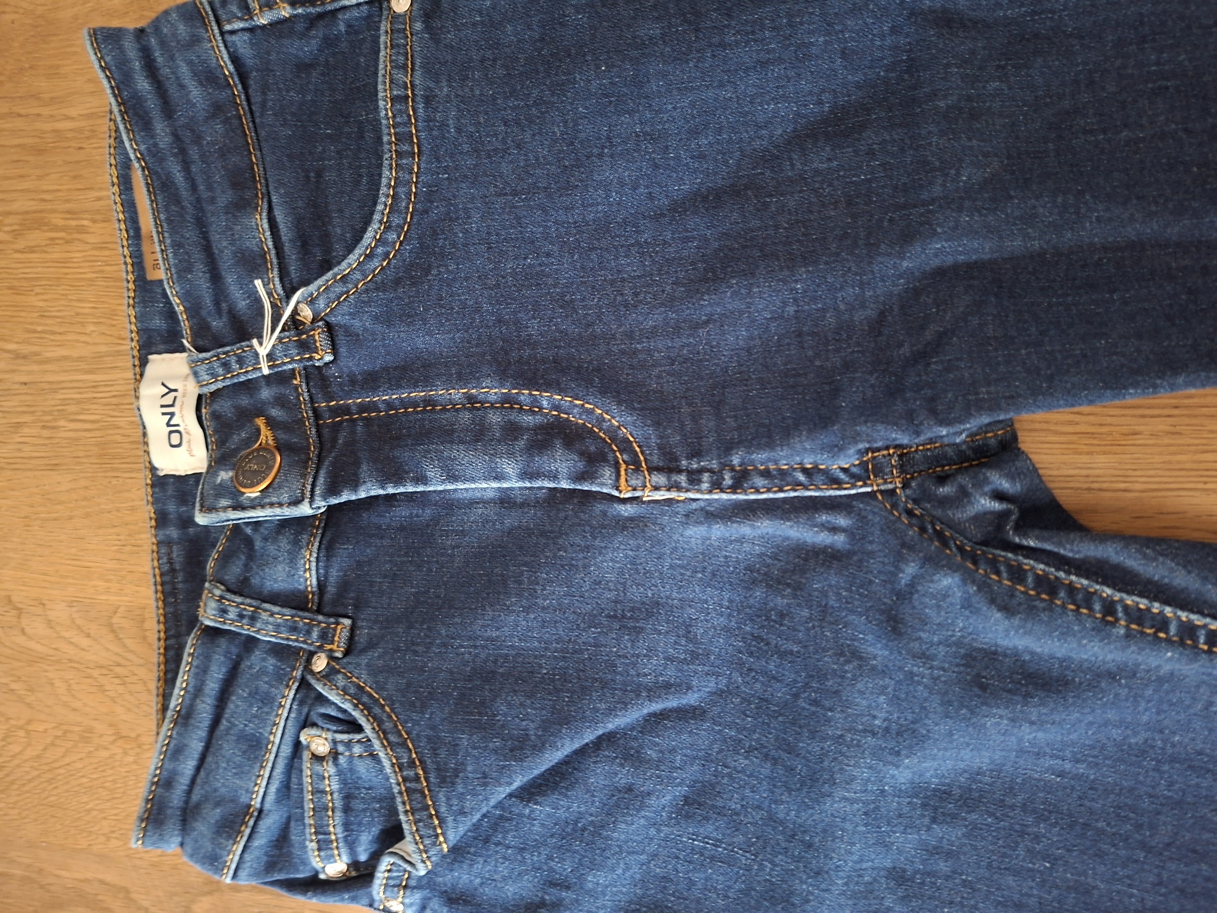 Only slim fit spijkerbroek donkerblauw