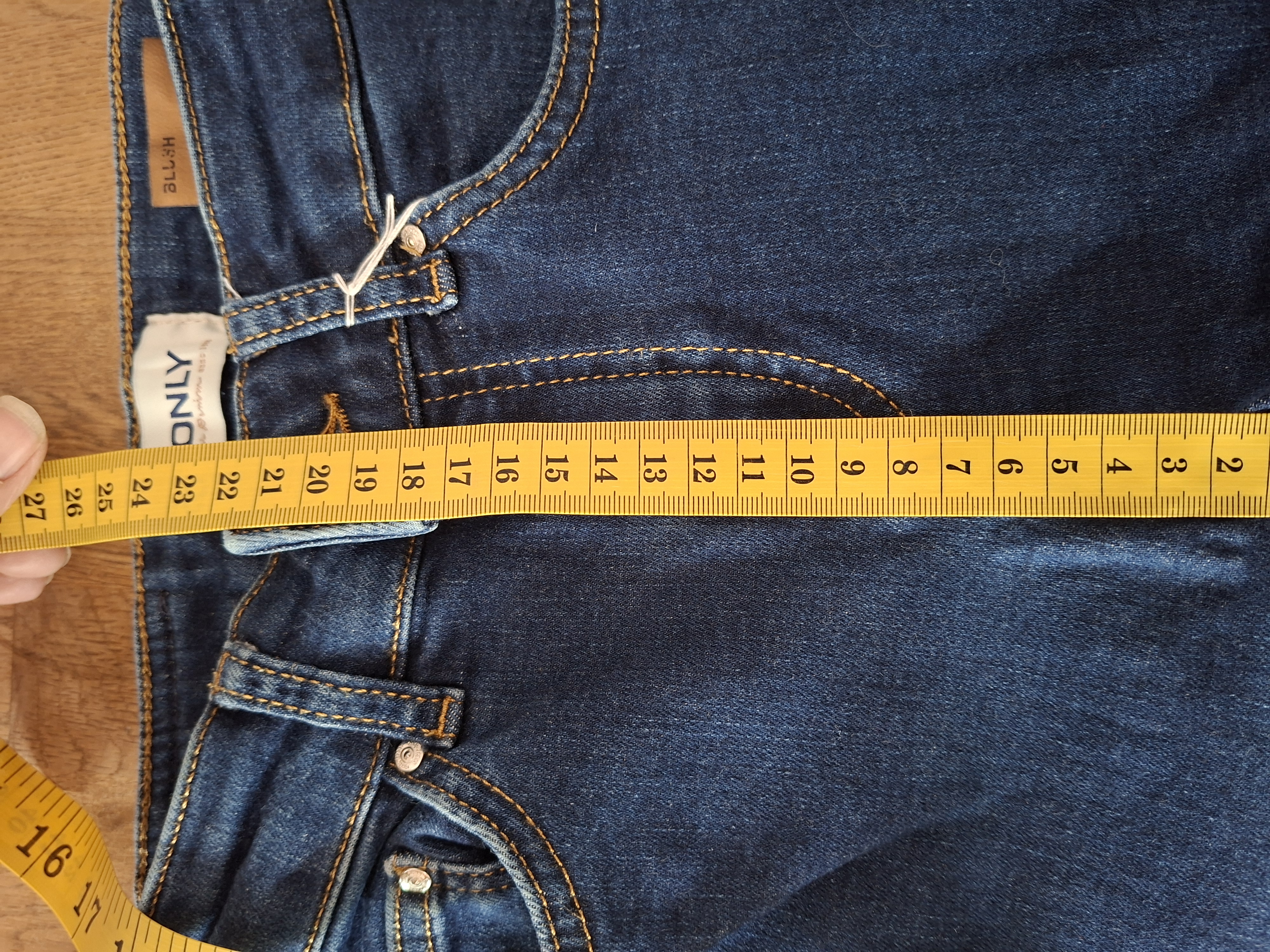 Only slim fit spijkerbroek donkerblauw