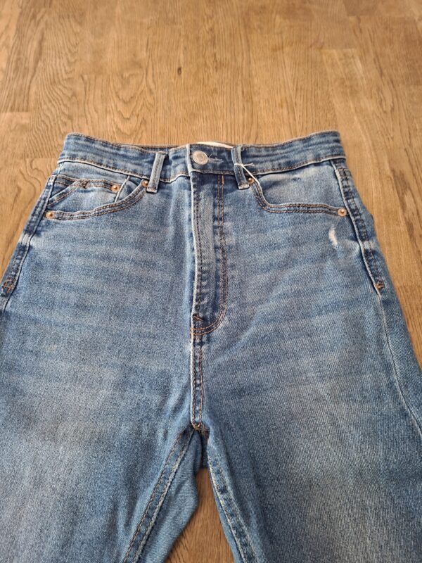 Stradivarius skinny super high waist spijkerbroek lichtblauw maat 36