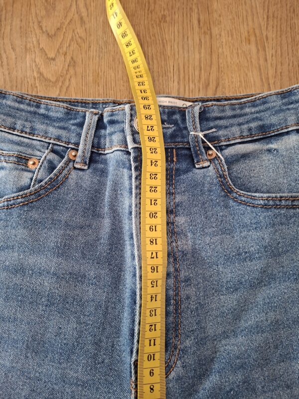 Stradivarius skinny super high waist spijkerbroek lichtblauw maat 36