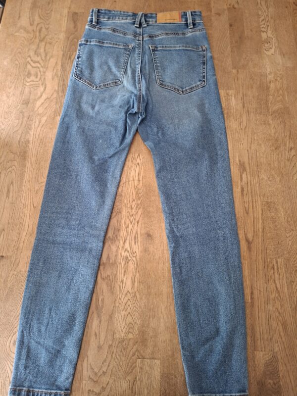 Stradivarius skinny super high waist spijkerbroek lichtblauw maat 36