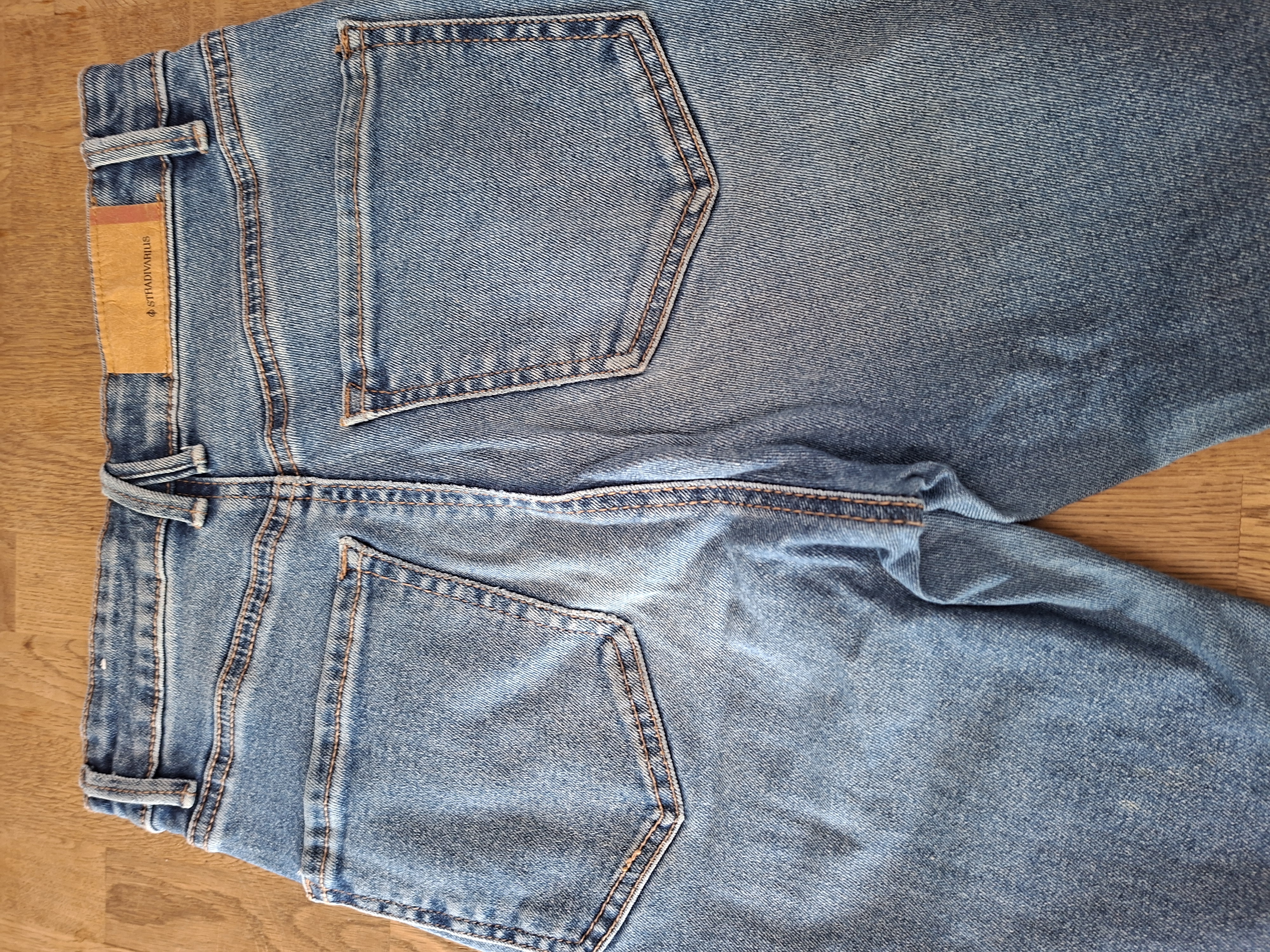Stradivarius skinny super high waist spijkerbroek lichtblauw maat 36