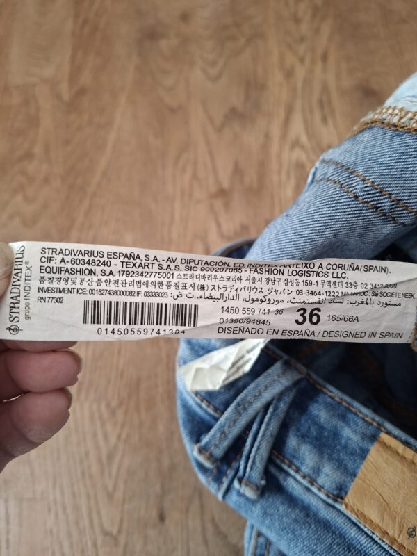 Stradivarius skinny super high waist spijkerbroek lichtblauw maat 36