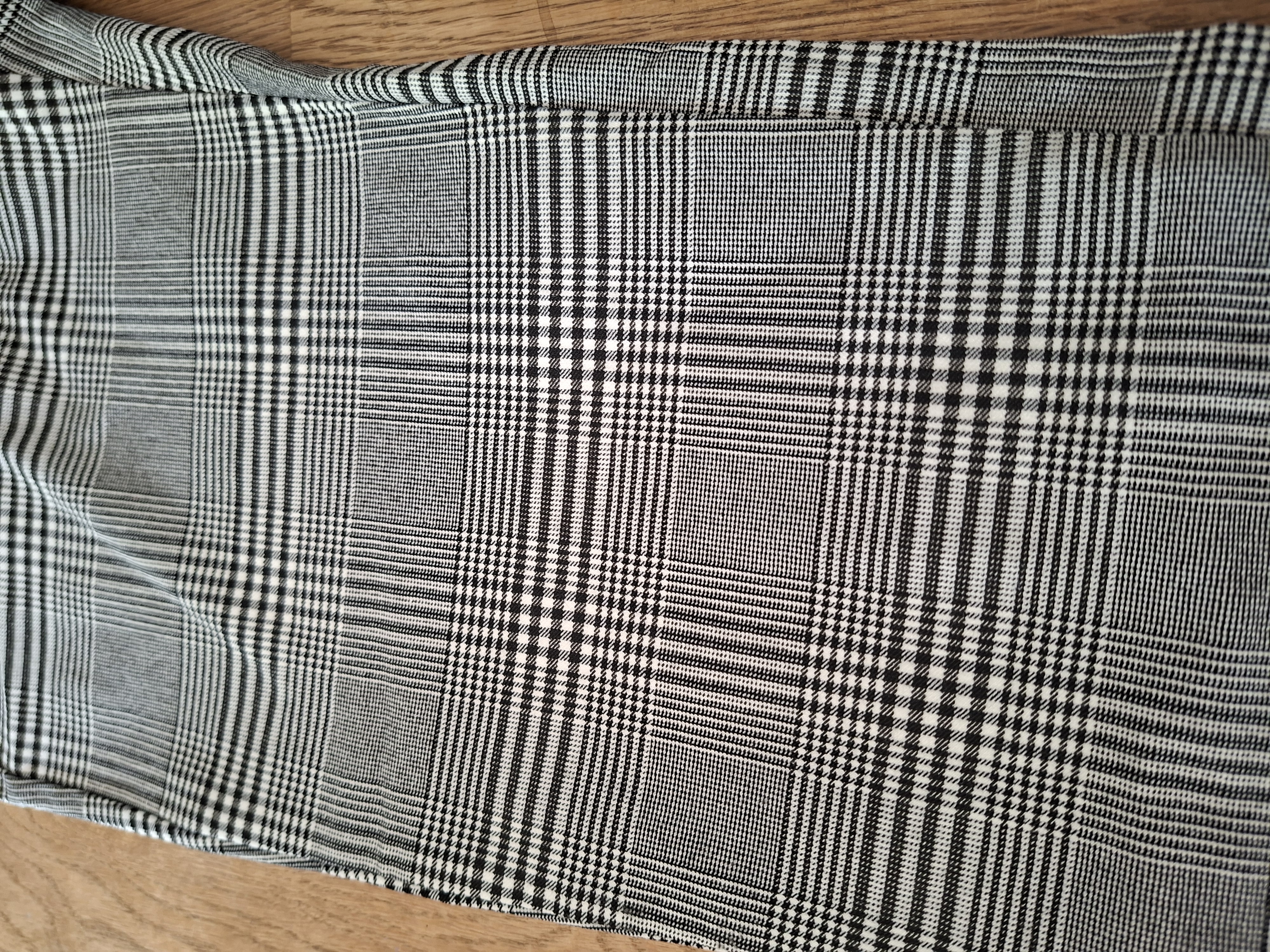 Drôle de Copine Paris geruite broek zwart wit tapered maat M
