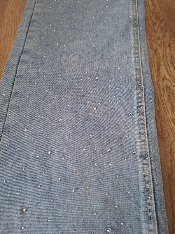 See See Paris wide leg spijkerbroek lichtblauw met strass maat 36