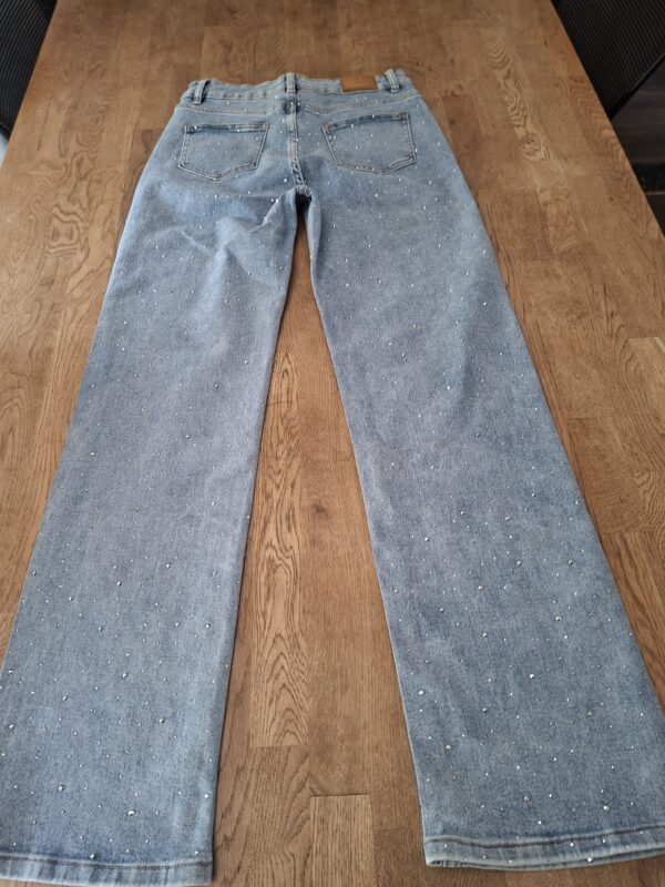 See See Paris wide leg spijkerbroek lichtblauw met strass maat 36