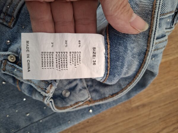 See See Paris wide leg spijkerbroek lichtblauw met strass maat 36