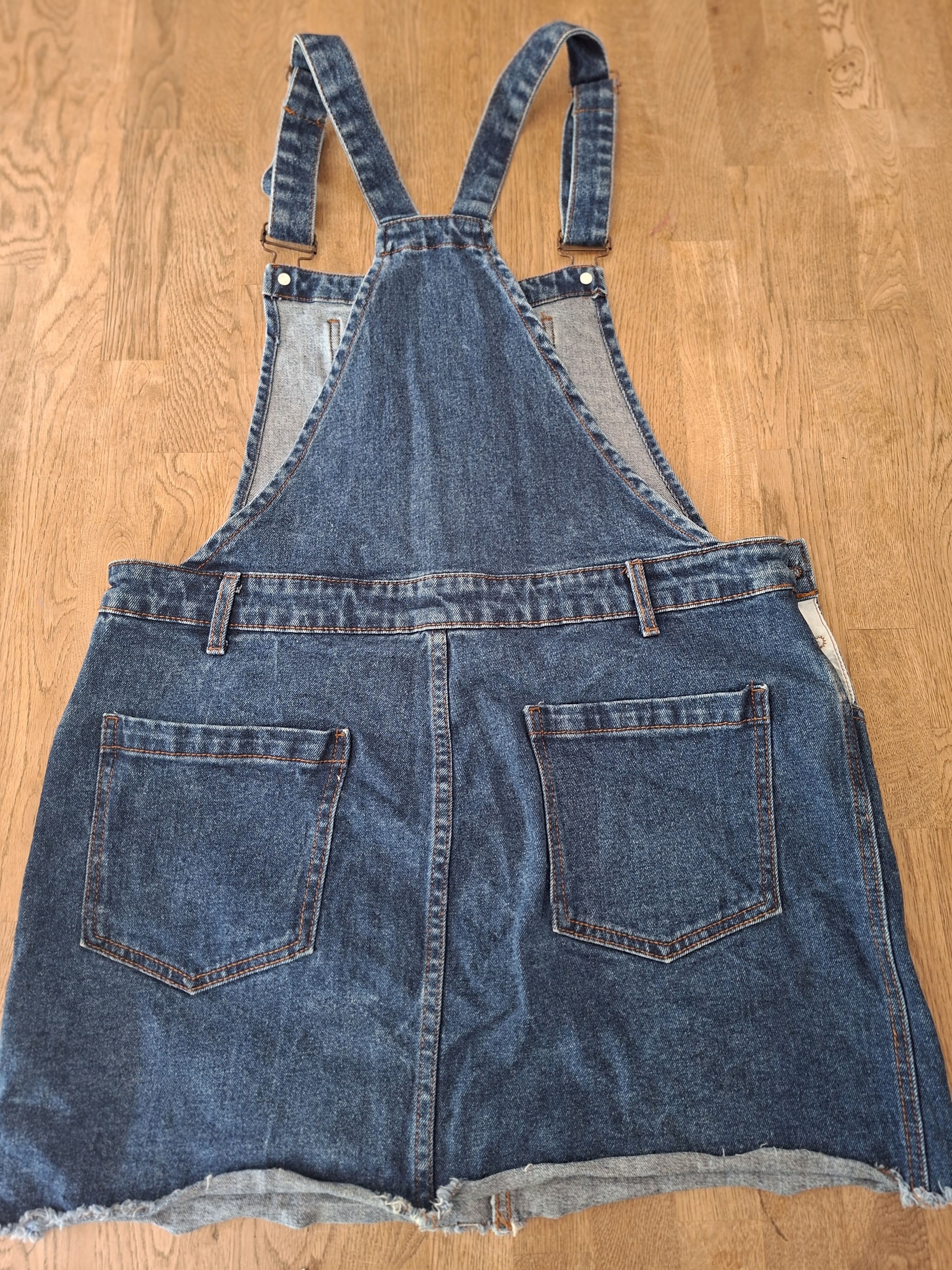 Twintip denim salopette middenblauw maat L