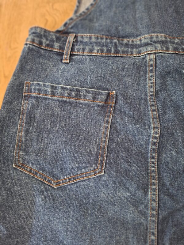 Twintip denim salopette middenblauw maat L