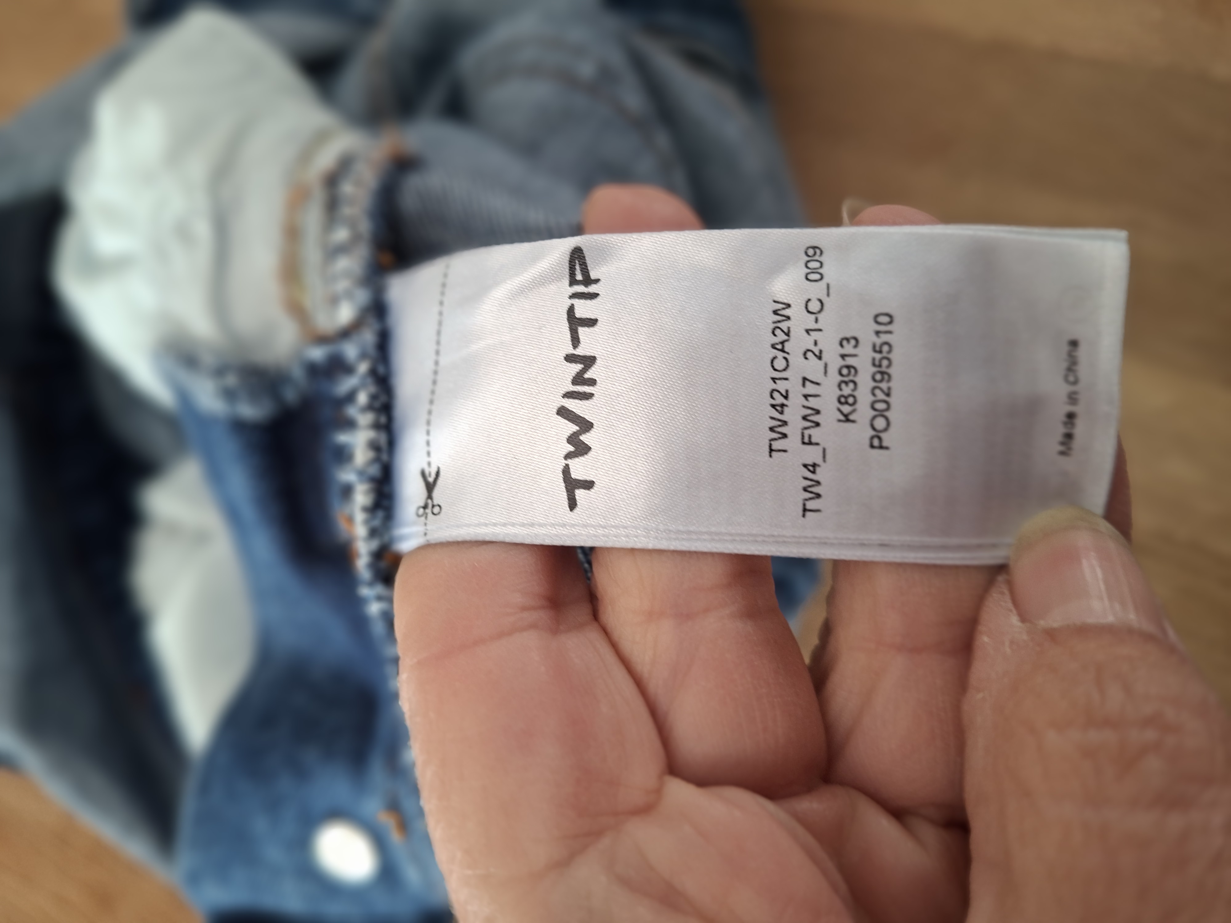 Twintip denim salopette middenblauw maat L