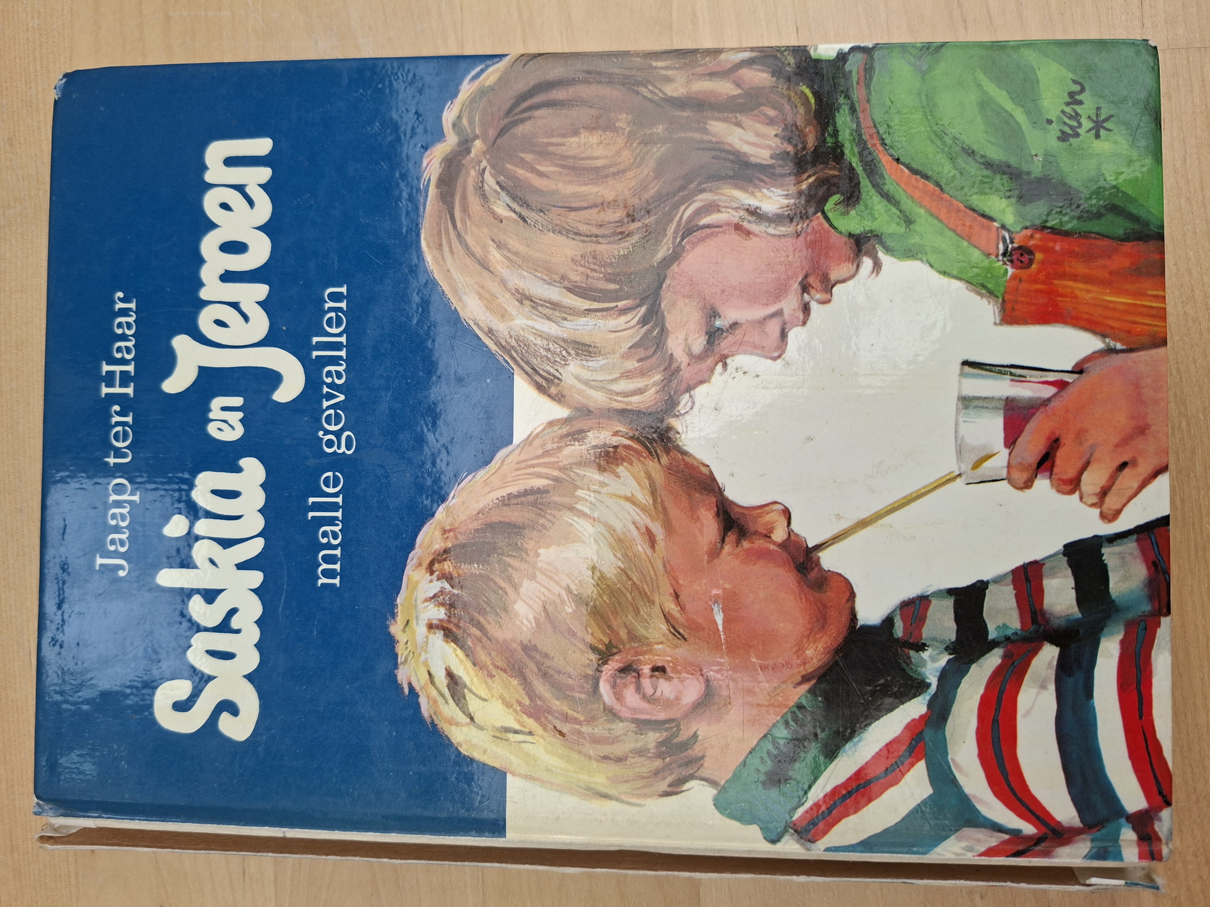 Saskia en Jeroen malle gevallen Jaap ter Haar hardcover kinderboek nostalgie