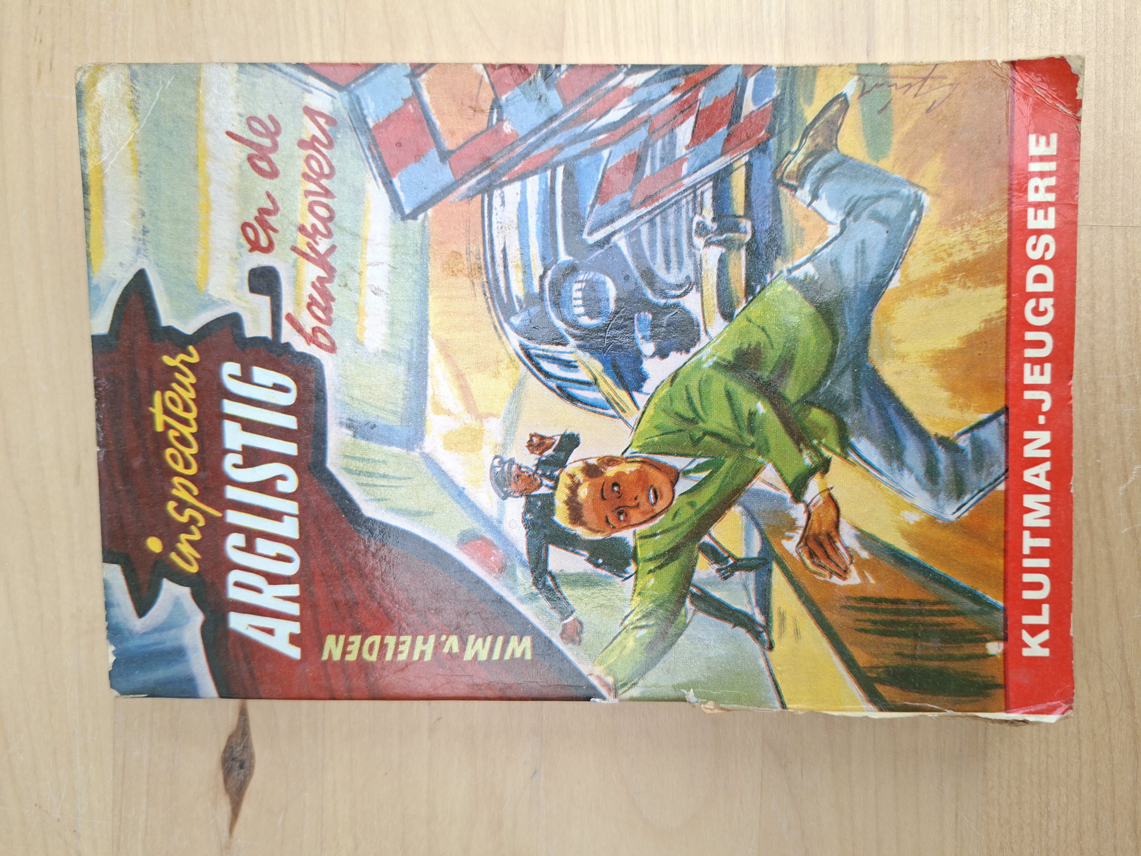 Inspecteur Arglistig en de bankrovers Wim van Helden Kluitman Jeugdserie vintage detectiveboek jaren 60