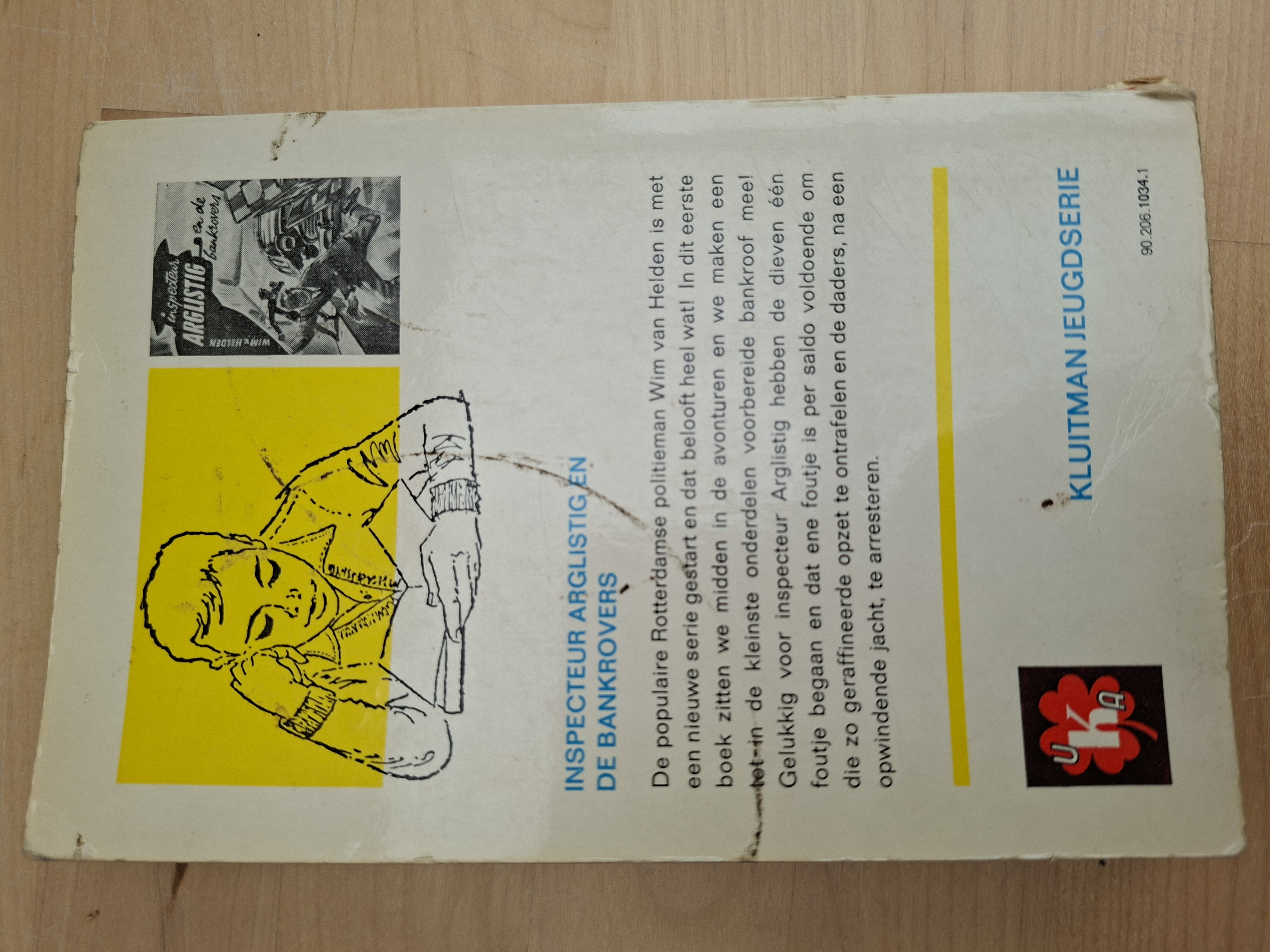 Inspecteur Arglistig en de bankrovers Wim van Helden Kluitman Jeugdserie vintage detectiveboek jaren 60
