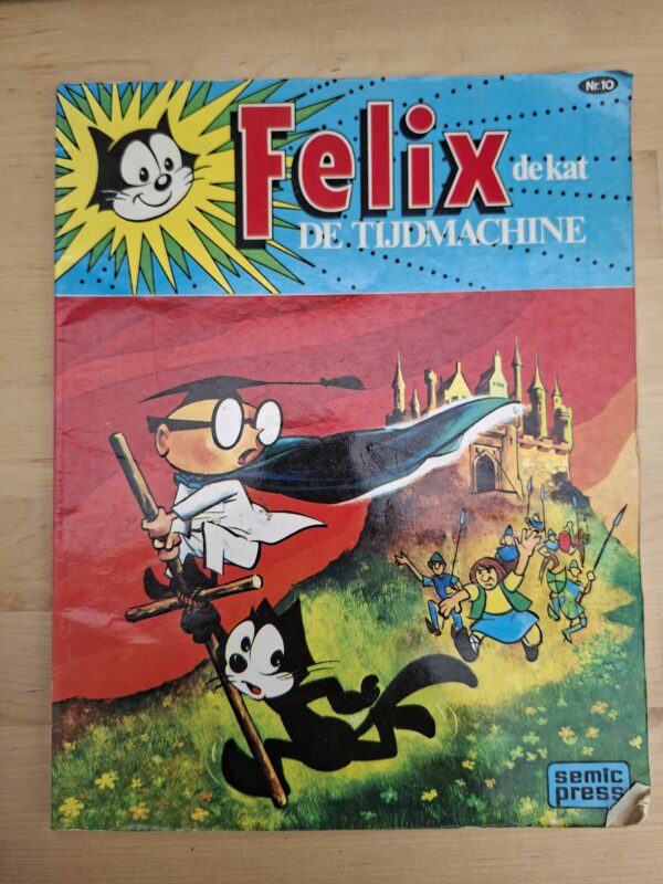 Felix de kat De tijdmachine nr 10 Semic Press vintage stripboek jaren 80
