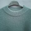 Cotton Club gebreide jurk donkergroen olijfachtig mock neck pofmouwen maat XS