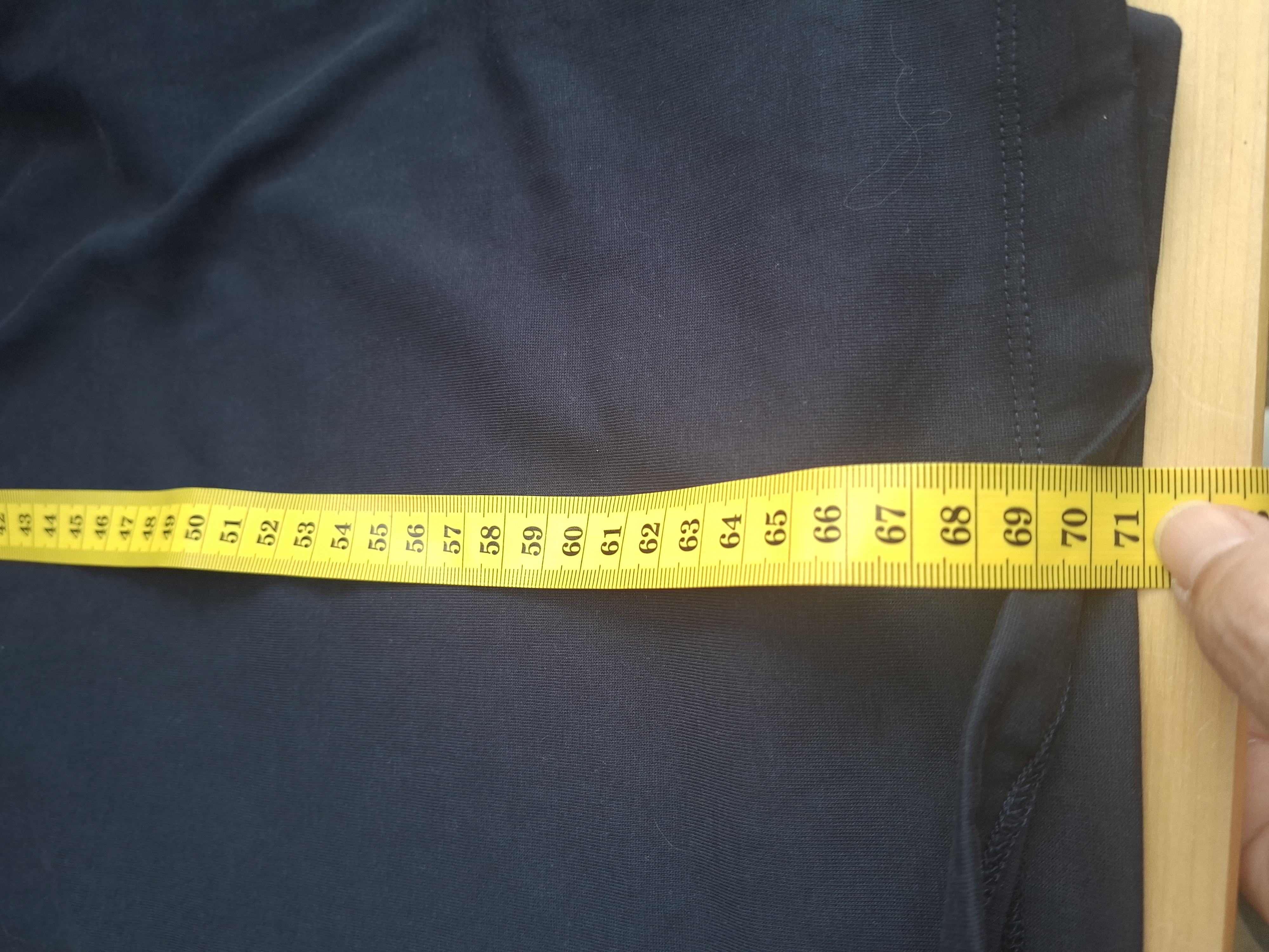 MS Mode t-shirt donkerblauw met kant mouwen en borduursel maat 3XL