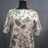 H&M blouse wit met tropische print en dubbele volantmouwen maat 36