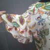 H&M blouse wit met tropische print en dubbele volantmouwen maat 36