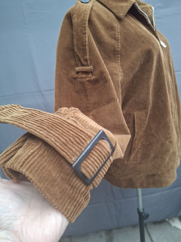 Zara corduroy jasje cognac ribfluweel ritssluiting maat XL