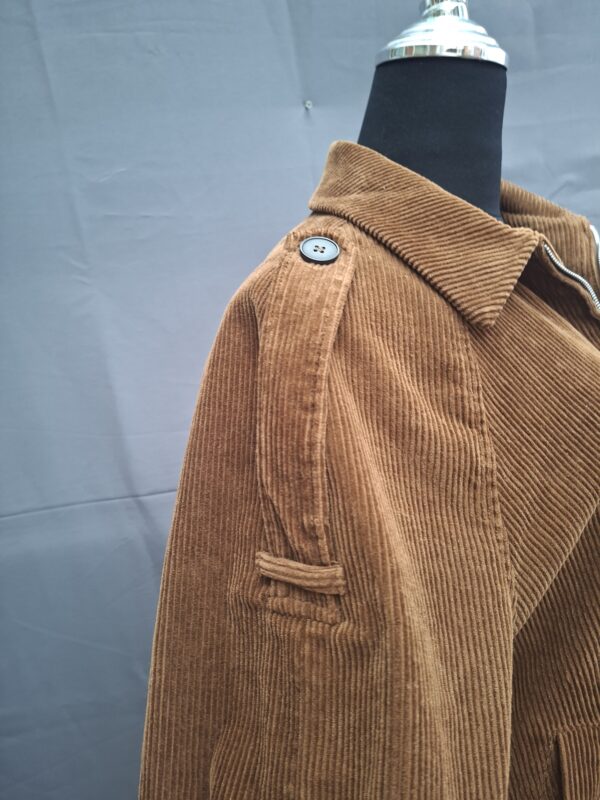 Zara corduroy jasje cognac ribfluweel ritssluiting maat XL