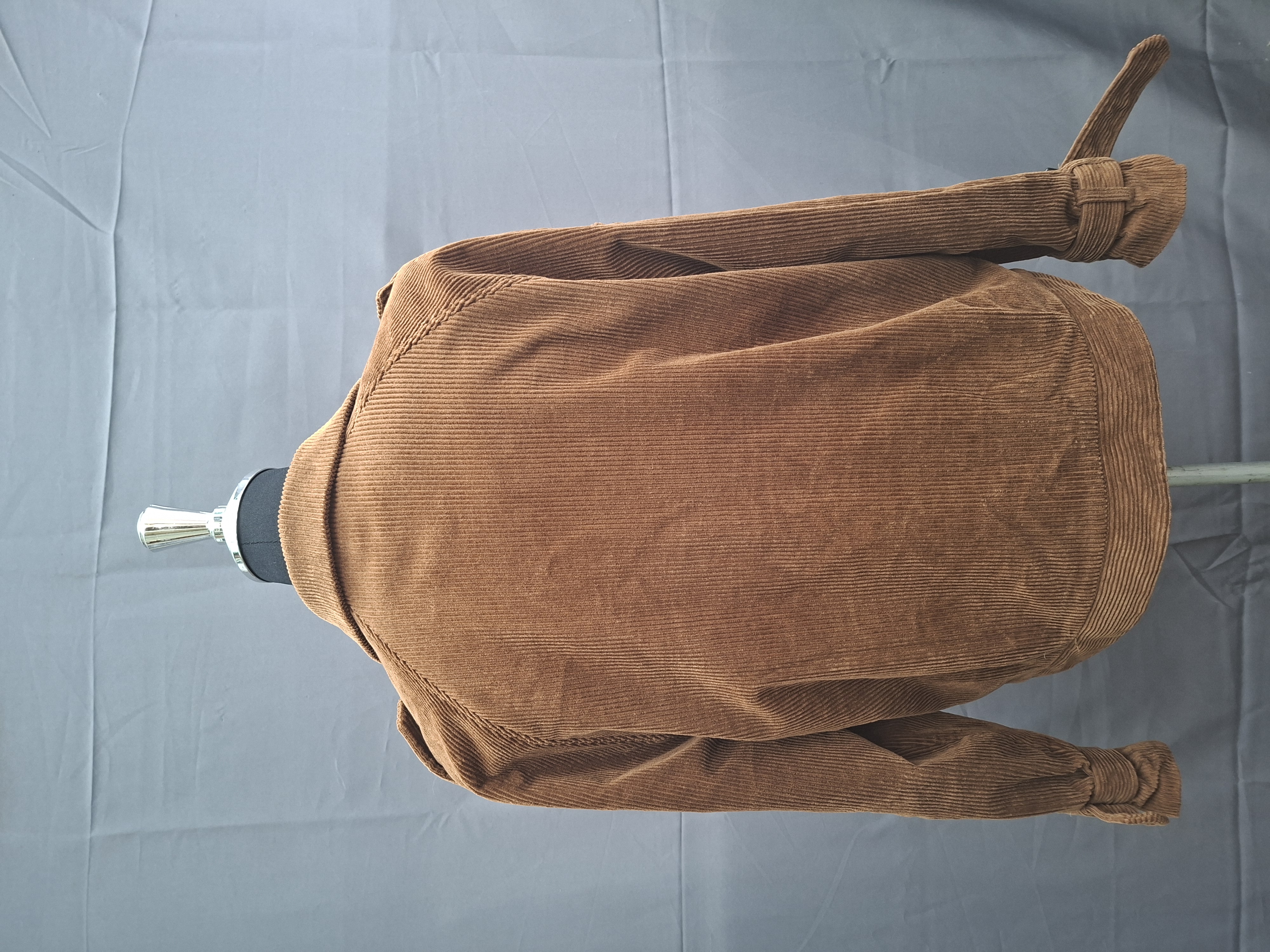 Zara corduroy jasje cognac ribfluweel ritssluiting maat XL
