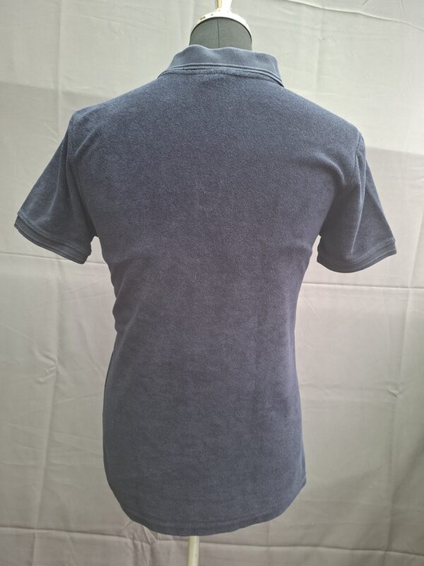 Unsigned poloshirt marineblauw badstof terry maat S