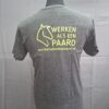 Clique Basic t-shirt donkergrijs gemêleerd neon geel paard print maat M