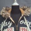 Cipo and Baxx hoodie vest marineblauw sherpa voering nep bont capuchon maat XXL
